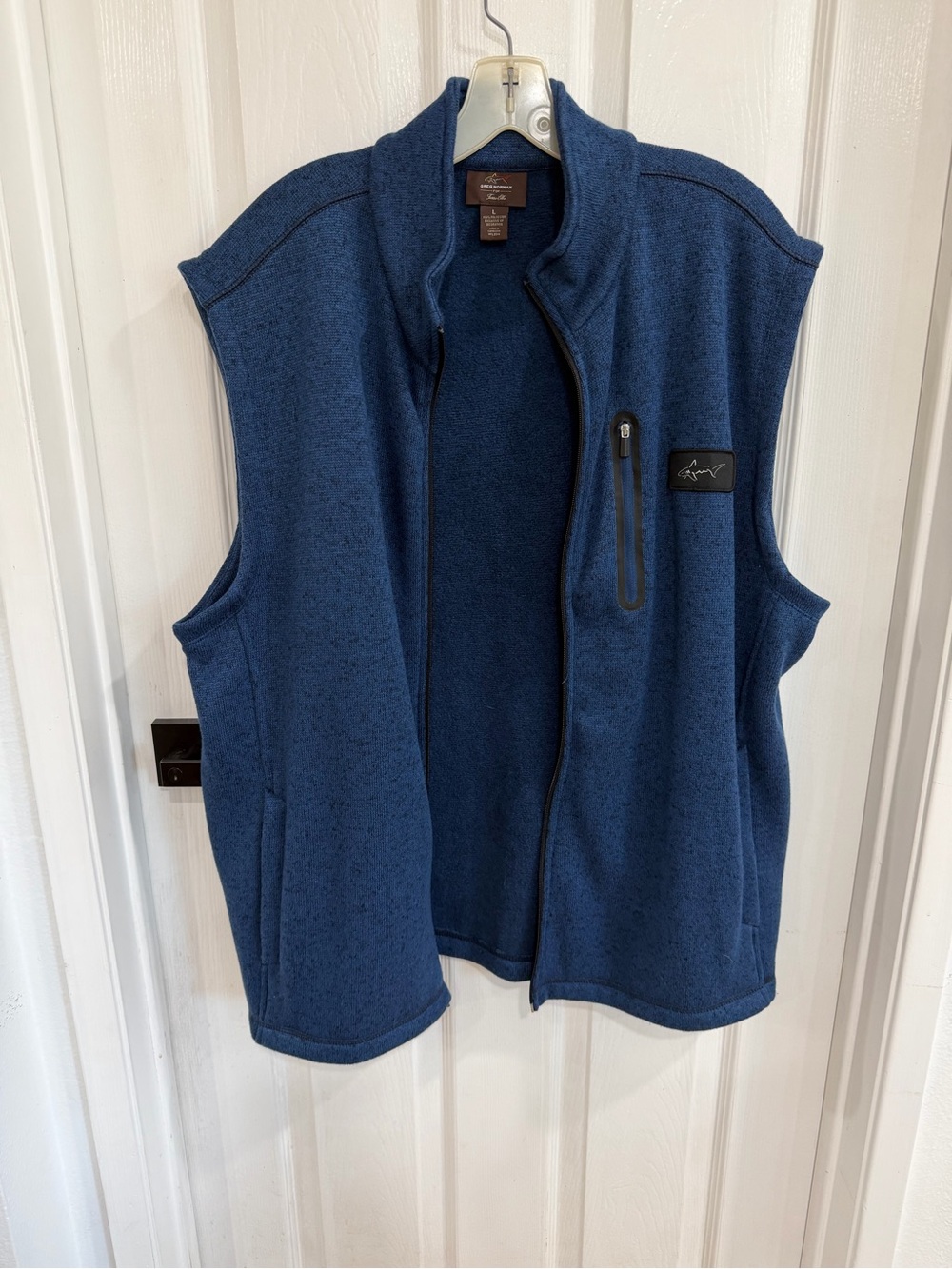 Greg Norman Tasso Elba Men’s L Blue Full Zip Golf Vest
